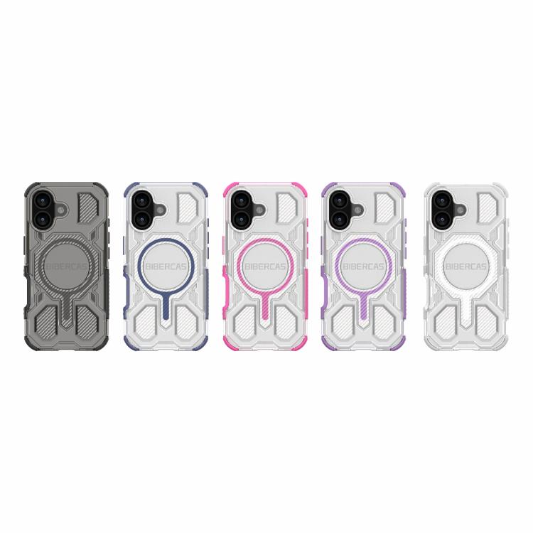 For iPhone 17 BIBERCAS Transparent Color Series MagSafe Air Bag Shockproof Phone Case(Black) - iPhone 17 Cases by BIBERCAS | Online Shopping UK | buy2fix