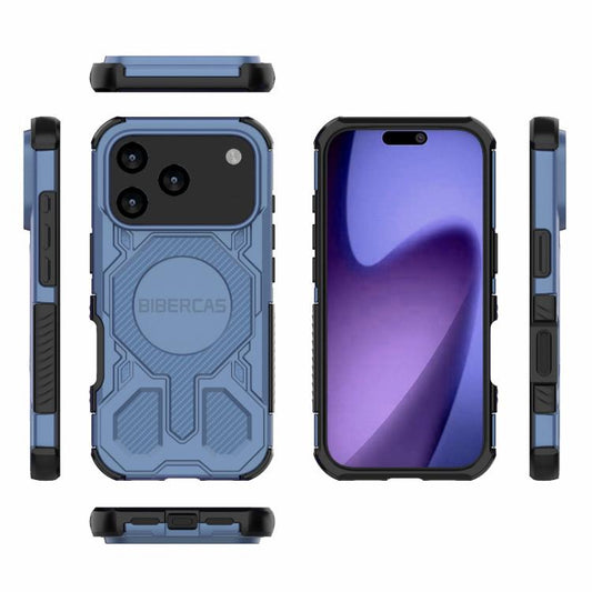 For iPhone 17 Pro BIBERCAS Real Color Series MagSafe Shockproof Phone Case(Blue) - iPhone 17 Pro Cases by BIBERCAS | Online Shopping UK | buy2fix