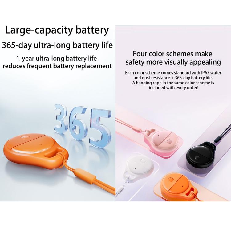 JHX05 iOS & Android Mini GPS Global Smart Location Tracker Anti-lost Device(Orange) - Personal Tracker by buy2fix | Online Shopping UK | buy2fix