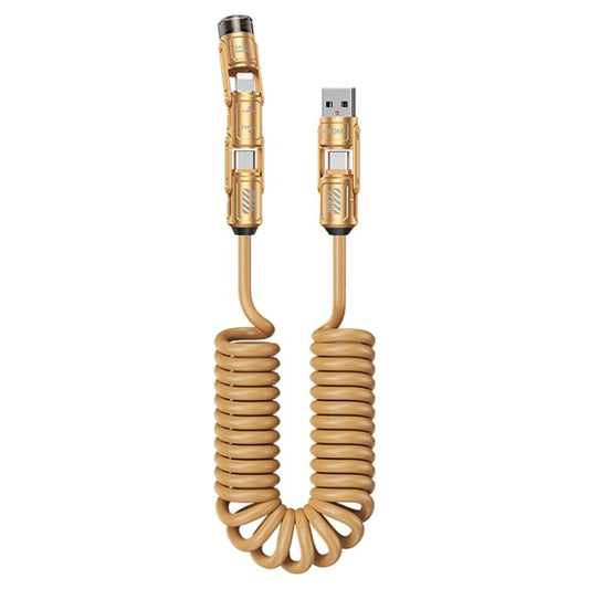 WK WDC-80 240W Car Charging Data Cable with Safety Hammer(Champagne Gold) - Emergency Hammer by WK | Online Shopping UK | buy2fix