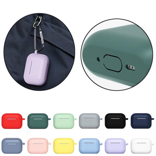 For AirPods Pro 3 Silicone Earphone Protective Case with Hook, Thickness: 2.0mm(Lavender Grey) - For AirPods Pro 3 by buy2fix | Online Shopping UK | buy2fix