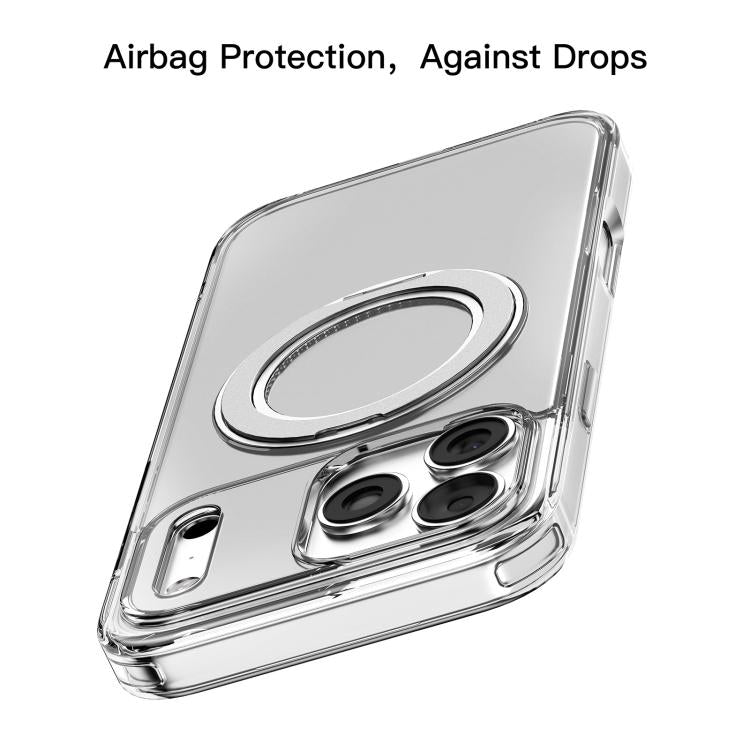 For iPhone 17 Pro Max Mutural Ice Amber Series MagSafe Holder TPU Phone Case(Transparent) - iPhone 17 Pro Max Cases by Mutural | Online Shopping UK | buy2fix