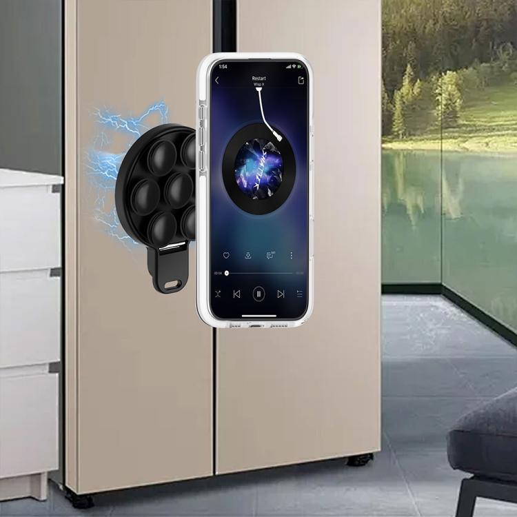 360 Degree Rotation MagSafe Magnetic Silicone Suction Cup Mirror Phone Holder(White) - Ring Holder by buy2fix | Online Shopping UK | buy2fix