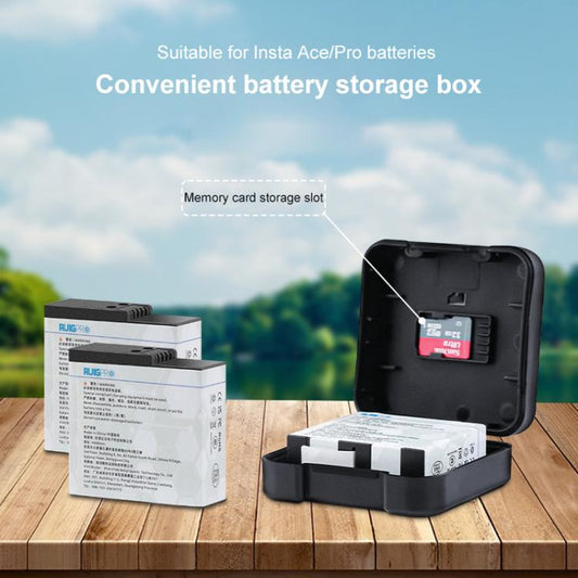 For Insta360 Ace / Ace Pro Battery & Memory Card Storage Box(Black) - Case & Bags by buy2fix | Online Shopping UK | buy2fix