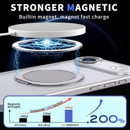 For iPhone Air Kalebol 360-degree Rotating MagSafe Magnetic Holder Phone Case(Titanium Grey) - iPhone Air Cases by Kalebol | Online Shopping UK | buy2fix