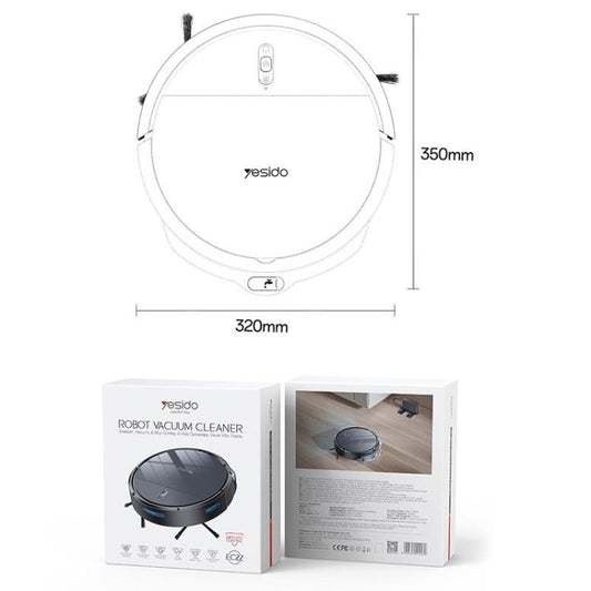 Yesido EC22 Sweeping Mopping Suction 3 in 1 Sweeping Robot(Grey) - Robot Vacuum Cleaner by Yesido | Online Shopping UK | buy2fix