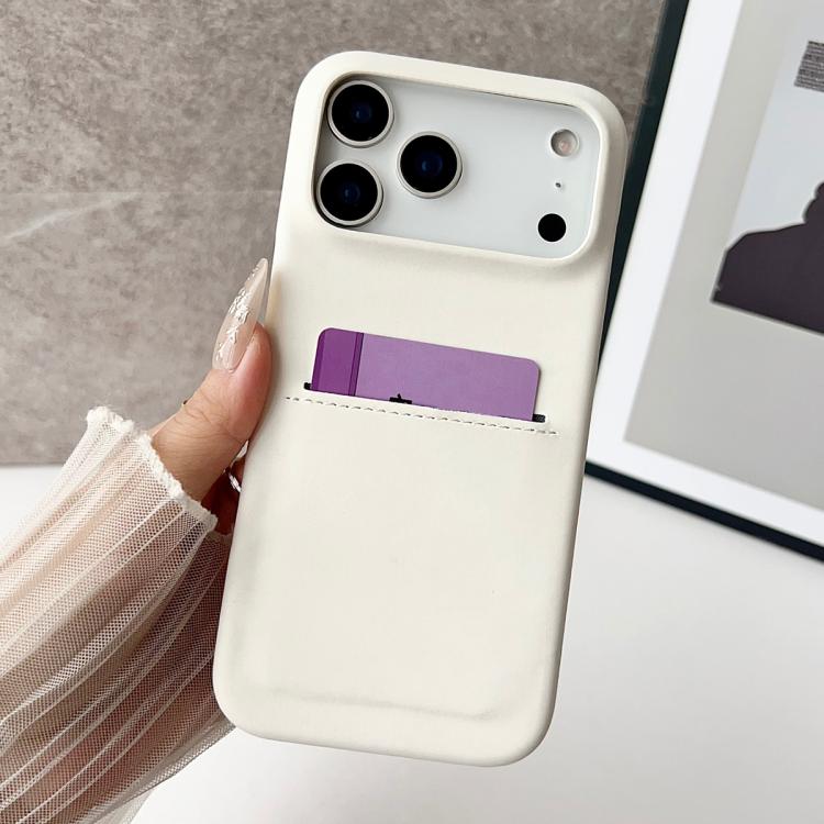 For iPhone Air Skin Feel Sheepskin Card Slot Phone Case(Grey) - iPhone Air Cases by buy2fix | Online Shopping UK | buy2fix