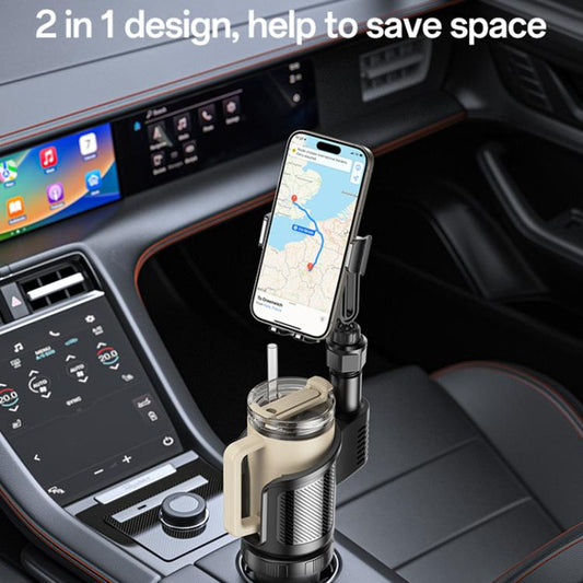 Yesido C273 2 in 1 Car Water Cup Phone Holder(Black) - Car Drink Holders by Yesido | Online Shopping UK | buy2fix