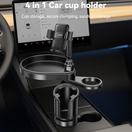Yesido C274 4 in 1 Car Multi-function Tray Water Cup Phone Holder(Black) - Car Drink Holders by Yesido | Online Shopping UK | buy2fix
