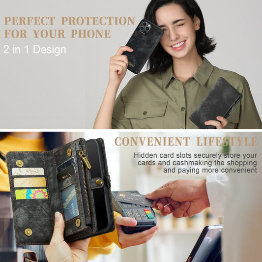 For iPhone 12 Pro Max CaseMe-008 Detachable Multifunctional Wallet Leather Phone Case (Black) - iPhone 12 Pro Max Cases by CaseMe | Online Shopping UK | buy2fix