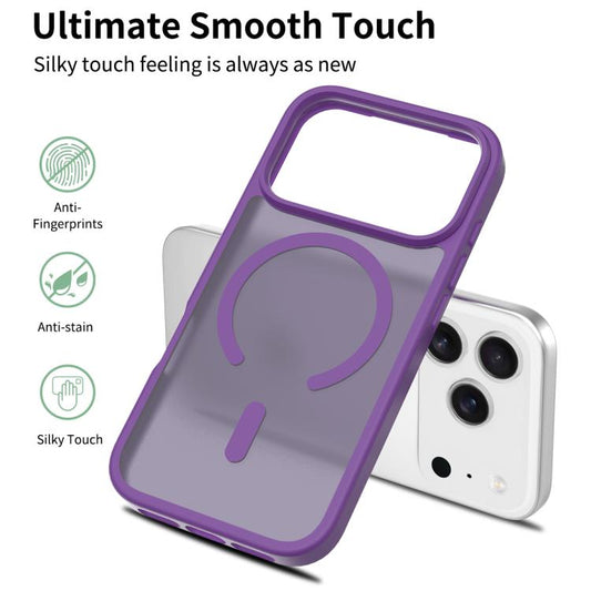 For iPhone 17 Pro Skin Feel TPU Hybrid PC MagSafe Phone Case(Purple) - iPhone 17 Pro Cases by buy2fix | Online Shopping UK | buy2fix