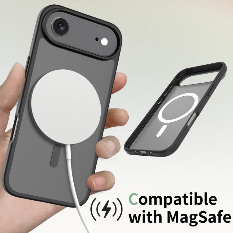 For iPhone Air Skin Feel TPU Hybrid PC MagSafe Phone Case(Black) - iPhone Air Cases by buy2fix | Online Shopping UK | buy2fix