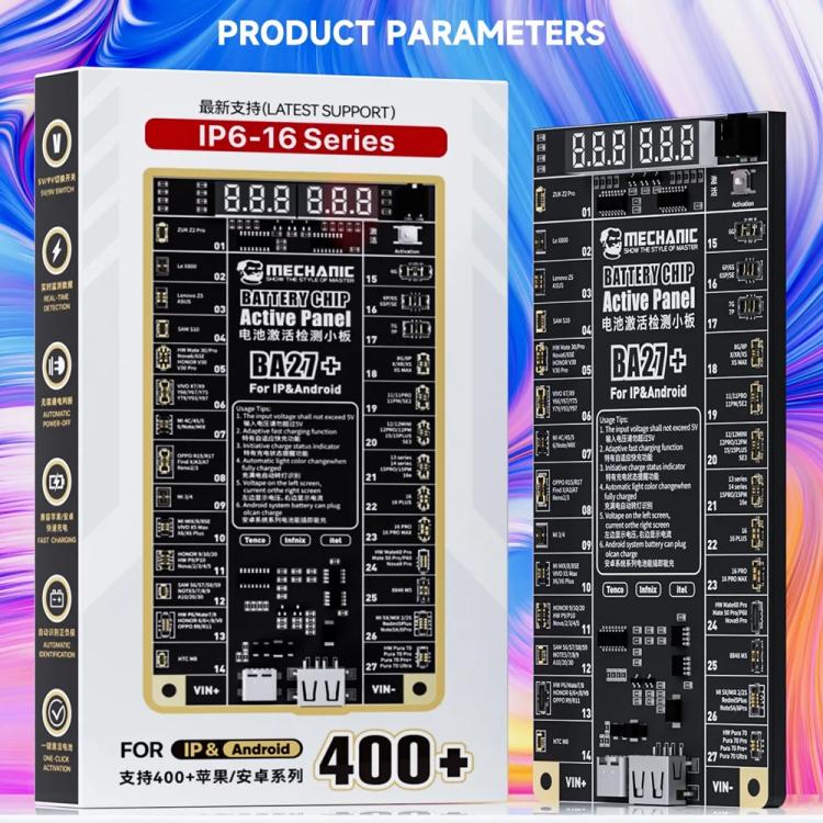 Mechanic BA27+ 4.2V Low Voltage Output Battery Chip Activation Board for iPhone 8-16 Pro Max / Most Android - Test Tools by MECHANIC | Online Shopping UK | buy2fix