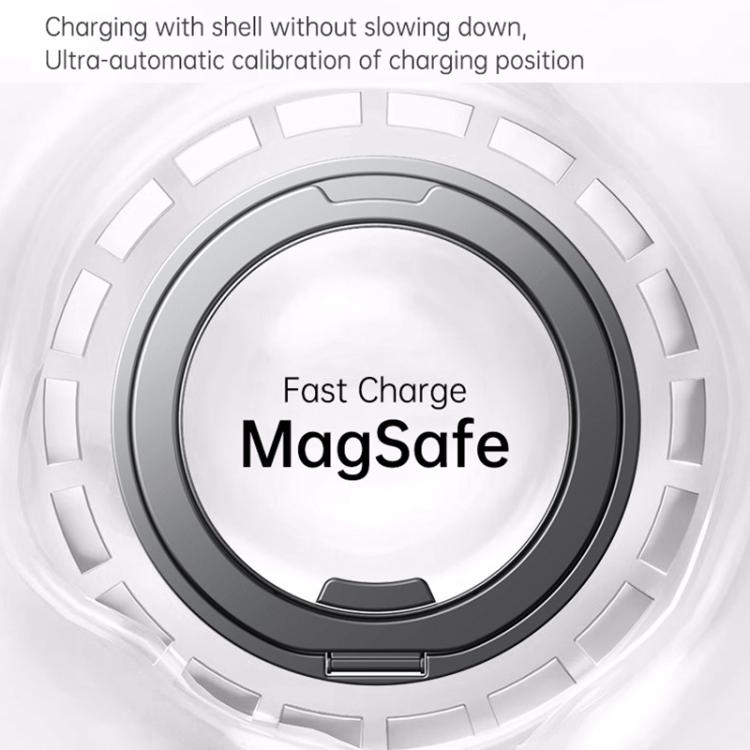 For iPhone Air Gear 360 Rotation MagSafe Holder Phone Case(White) - iPhone Air Cases by buy2fix | Online Shopping UK | buy2fix