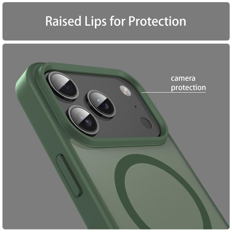 For iPhone 17 Pro Fanying Series PC Hybrid TPU Translucent Frosted MagSafe Phone Case(Olive Green) - iPhone 17 Pro Cases by buy2fix | Online Shopping UK | buy2fix