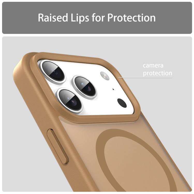 For iPhone 17 Pro Fanying Series PC Hybrid TPU Translucent Frosted MagSafe Phone Case(Desert Gold) - iPhone 17 Pro Cases by buy2fix | Online Shopping UK | buy2fix
