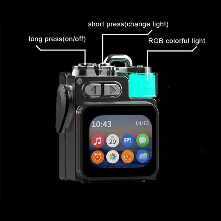 DK08 Smart LED Screen Cool Style Portable RGB Light Bluetooth Speaker(Black) - Mini Speaker by buy2fix | Online Shopping UK | buy2fix