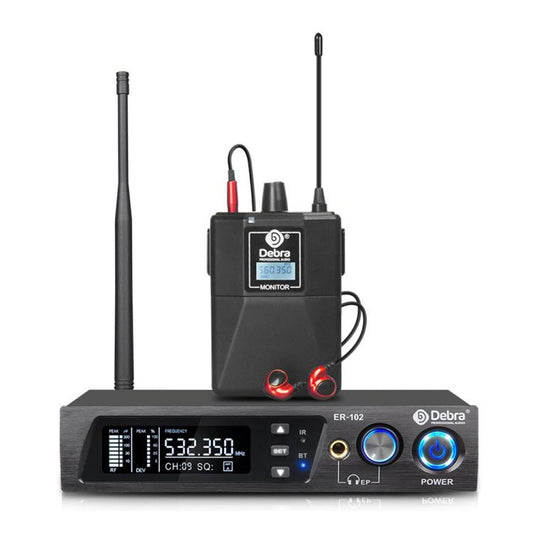 DEBRA ER-102 Professional Stage Wireless Audio Return Monitoring System with One Receiver(AU Plug) - Microphone by DEBRA | Online Shopping UK | buy2fix