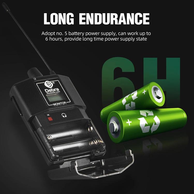 DEBRA ER-102 Wireless Audio Return Monitoring Receiver + Earphones - Microphone by DEBRA | Online Shopping UK | buy2fix