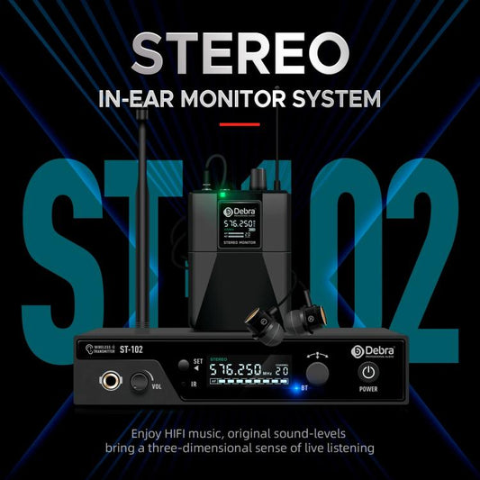 DEBRA ST-102 Professional Stage Wireless Audio Return Monitoring System with One Receivers(UK Plug) - Microphone by DEBRA | Online Shopping UK | buy2fix
