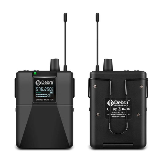 DEBRA ST-202 Professional Stage Wireless Audio Return Monitoring System with Two Receivers(EU Plug) - Microphone by DEBRA | Online Shopping UK | buy2fix