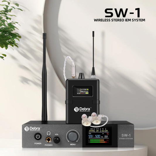 DEBRA SW-1 Professional Stage Wireless Stereo Monitor System with One Receivers(AU Plug) - Microphone by DEBRA | Online Shopping UK | buy2fix