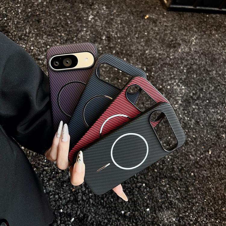 For Google Pixel 10 / 10 Pro Carbon Fiber Texture MagSafe Phone Case(Dark Blue) - Google Cases by buy2fix | Online Shopping UK | buy2fix