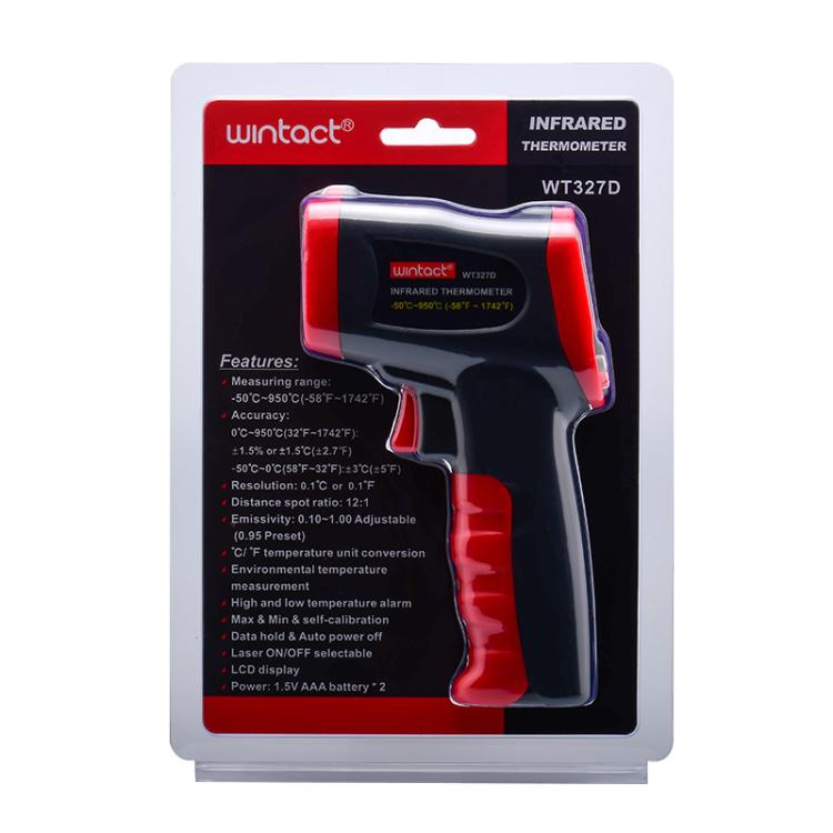 Wintact WT327D portable infrared thermometer, measuring range: -50 to 950 degrees Celsius(Black Red) - Thermostat & Thermometer by Wintact | Online Shopping UK | buy2fix