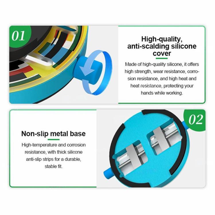 Relife RL-601Q Heat-Insulating Ring-Shaped Tempered Glass Motherboard Repair Fixture - Repair Fixture by RELIFE | Online Shopping UK | buy2fix