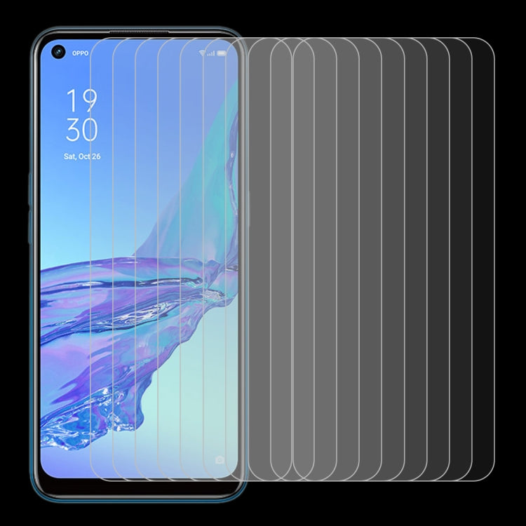For OPPO A53 10 PCS 0.26mm 9H 2.5D Tempered Glass Film by buy2fix