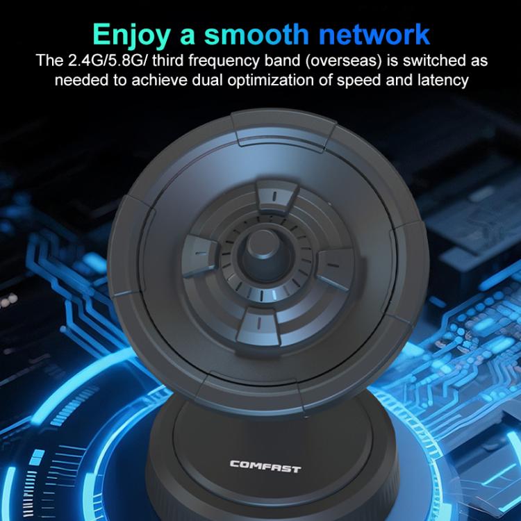 COMFAST CF-986BE Directional Network Card WiFi-7 Gaming 6500M Gigabit USB Network Adapter(Black) - USB Network Adapter by COMFAST | Online Shopping UK | buy2fix