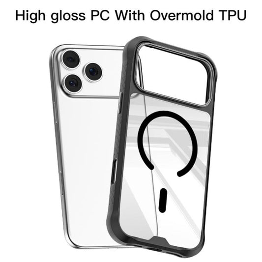 For iPhone 17 Pro Mutural Clear Armor Series MagSafe PC Hybrid TPU Phone Case(Dark Grey) - iPhone 17 Pro Cases by Mutural | Online Shopping UK | buy2fix