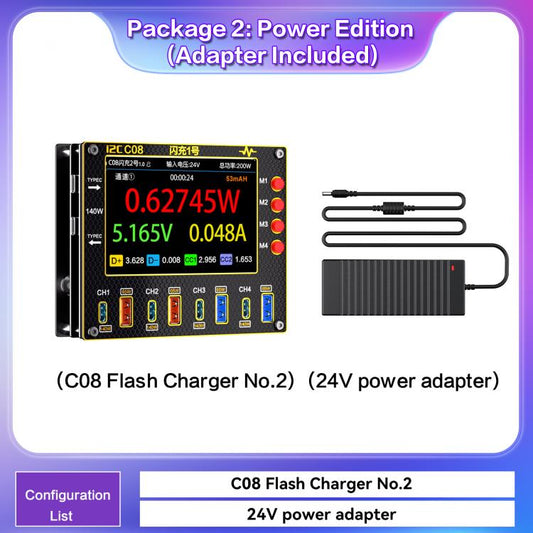 i2C C08 Flash Charger No.1 Digital Waveform Ammeter with Charge Detection / Voltage Measurement, Type:Power Edition - Test Tools by i2C | Online Shopping UK | buy2fix