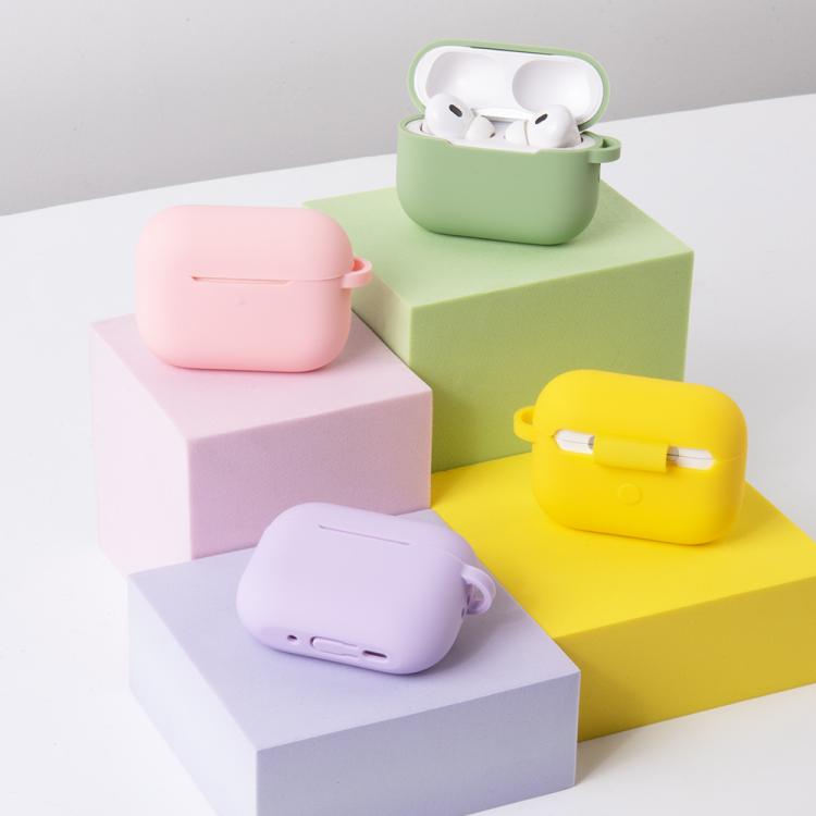 For AirPods Pro 3 2.0mm Silicone Earphone Protective Cover with Hook(Deep Purple) - For AirPods Pro 3 by buy2fix | Online Shopping UK | buy2fix