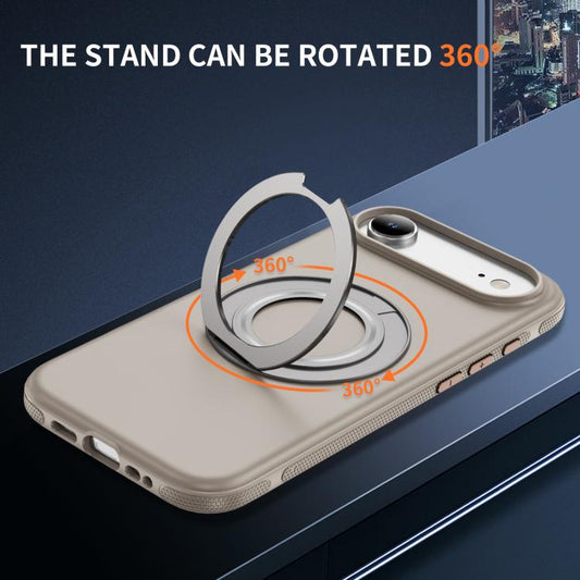 For iPhone Air Gear Holder C MagSafe Phone Case(Beige Gray) - iPhone Air Cases by buy2fix | Online Shopping UK | buy2fix