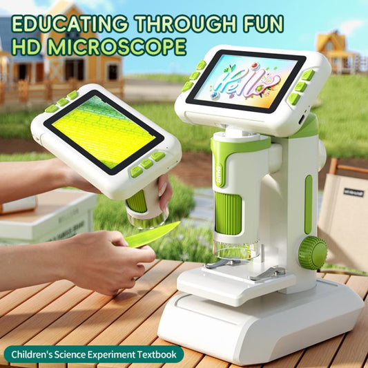 JJR/C P01 4.0 inch HD Color Screen 1600x Children Electron Microscope(Grey) - Digital Microscope by JJR/C | Online Shopping UK | buy2fix