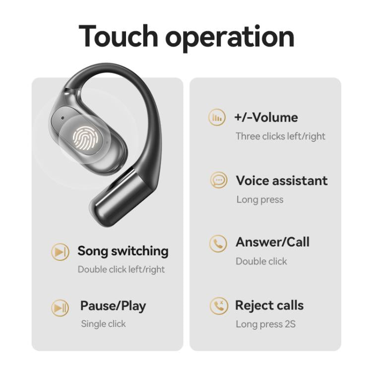 M114 Open Noise Reduction Ear-hook Bluetooth 5.4 Wireless Earphones(Flesh) - Bluetooth Earphone by buy2fix | Online Shopping UK | buy2fix