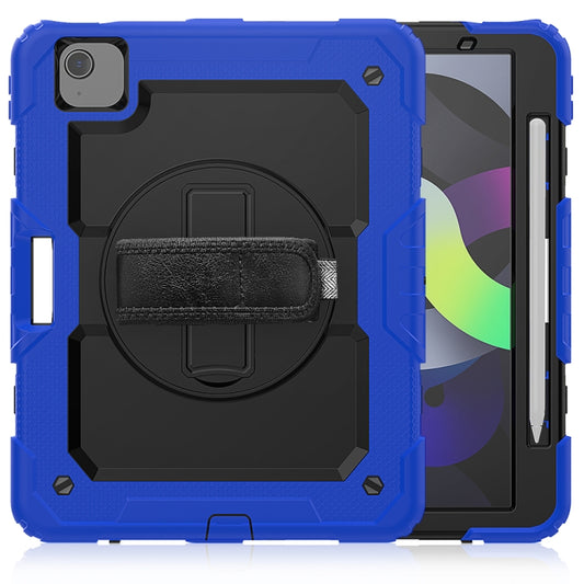 Shockproof Colorful Silicone + PC Protective Case with Holder & Shoulder Strap & Hand Strap & Pen Slot For iPad Air 2022 / 2020 10.9 (Blue) - iPad Air (2022) / (2020) 10.9 Cases by buy2fix | Online Shopping UK | buy2fix