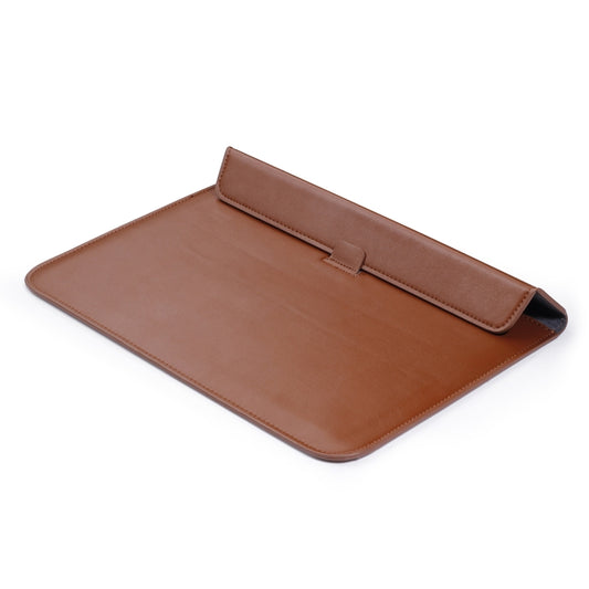 PU Leather Ultra-thin Envelope Bag Laptop Bag for MacBook Air / Pro 11 inch, with Stand Function(Brown) by buy2fix