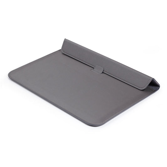 PU Leather Ultra-thin Envelope Bag Laptop Bag for MacBook Air / Pro 15 inch, with Stand Function(Space Gray) by buy2fix