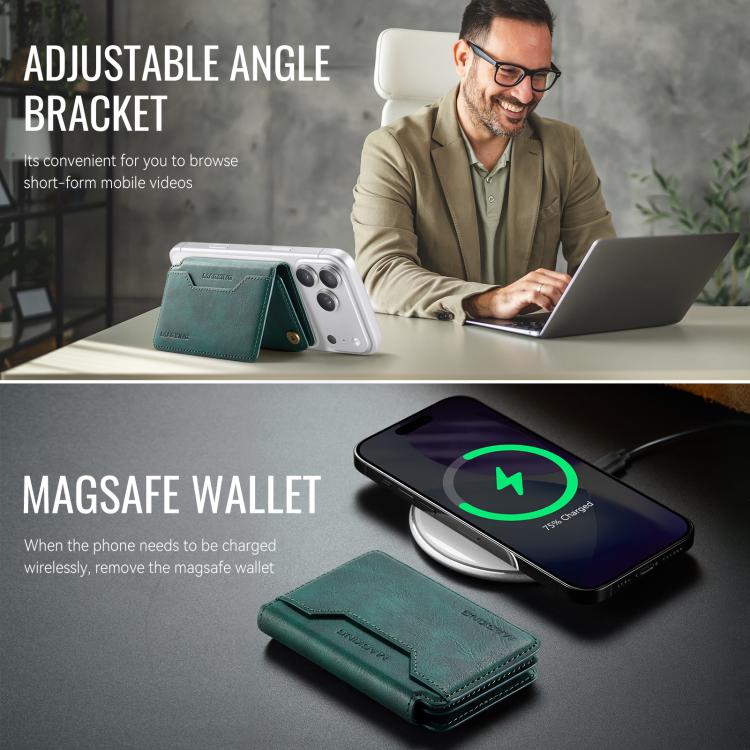 MAGKING K3 Pro Series MagSafe RFID Card Bag(Green) - Adhesive Card Holders by MAGKING | Online Shopping UK | buy2fix