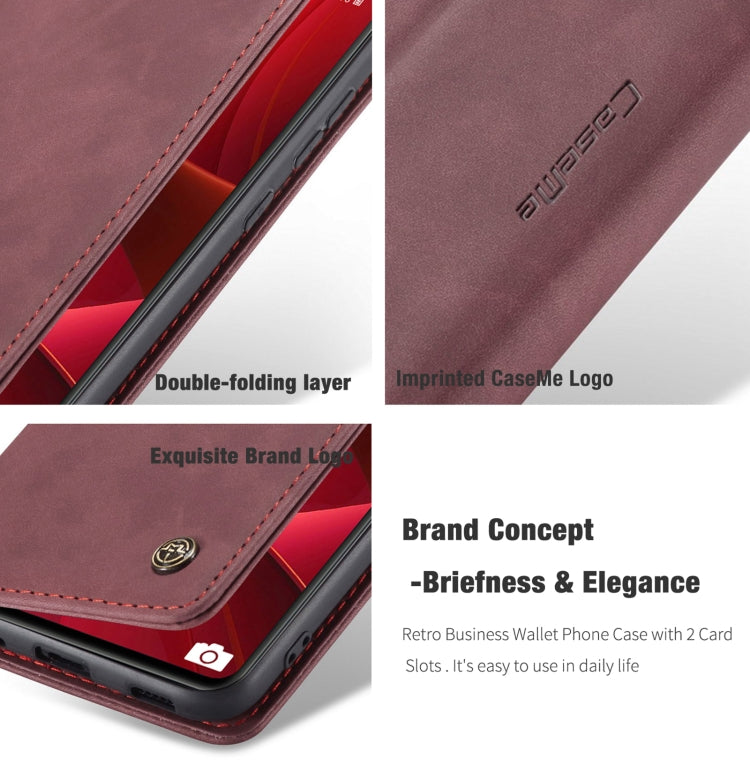 For Samsung Galaxy S20 FE CaseMe 013 Multifunctional Horizontal Flip Leather Case with Holder & Card Slot & Wallet(Wine Red) by CaseMe