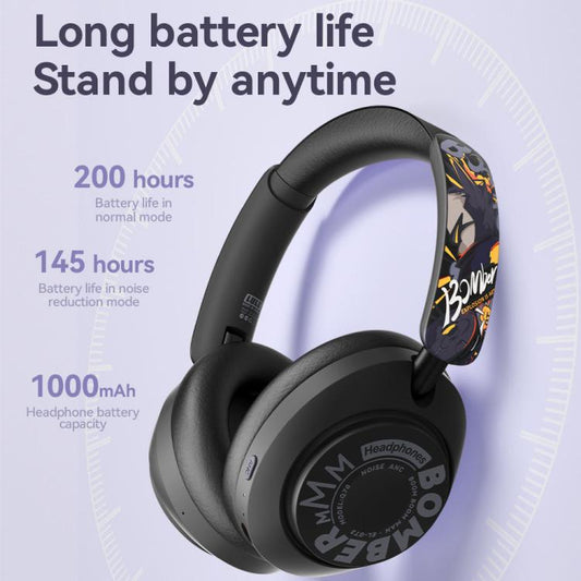 GT-3 Wireless Bluetooth Stereo ANC Gaming Music Headphone(Purple) - Headset & Headphone by buy2fix | Online Shopping UK | buy2fix