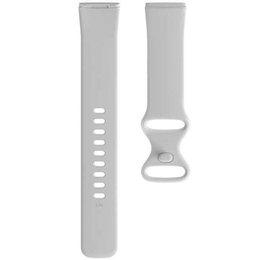 For Fitbit Versa 4 / Versa 3 / Sense 2 / Sense Silicone Watch Band, Size: L(White) by buy2fix
