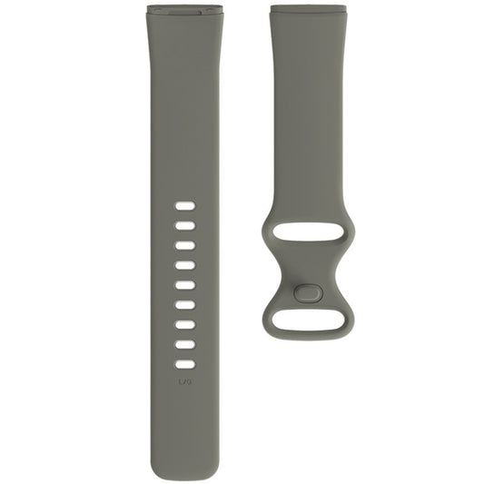 For Fitbit Versa 4 / Versa 3 / Sense 2 / Sense Silicone Watch Band, Size: L(Grey) by buy2fix