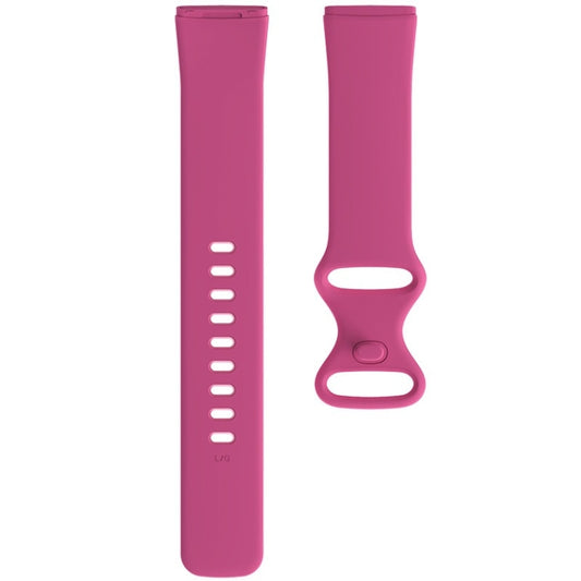 For Fitbit Versa 4 / Versa 3 / Sense 2 / Sense Silicone Watch Band, Size: L(Rose Red) by buy2fix