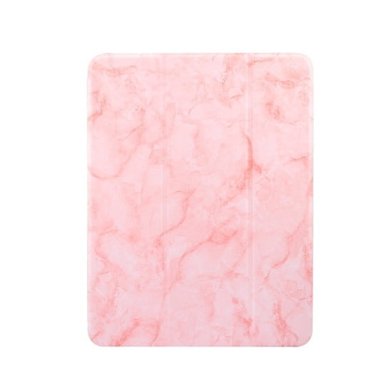 Marble Texture Pattern Horizontal Flip Leather Case, with Three-folding Holder & Sleep / Wake-up For iPad Air 2022 / 2020 10.9(Pink) - iPad Air (2022) / (2020) 10.9 Cases by buy2fix | Online Shopping UK | buy2fix