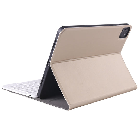 A098B TPU Detachable Ultra-thin Bluetooth Keyboard Tablet Case for iPad Air 11 2024 / 2025 / Air 4 10.9 inch 2020, with Stand & Pen Slot(Gold) by buy2fix