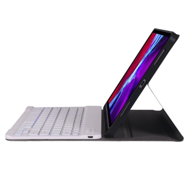 A098BS Detachable Ultra-thin Backlight Bluetooth Keyboard Tablet Case for iPad Air 11 2024 / 2025 / Air 4 10.9 inch 2020, with Stand & Pen Slot(Rose Gold) by buy2fix