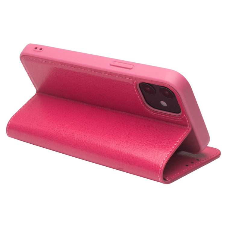 For iPhone 12 mini QIALINO Horizontal Flip Leather Case with Holder & Card Slots & Wallet (Rose Red) by QIALINO